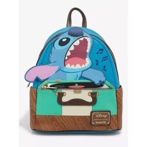 Loungefly Disney Stitch record player Mini Backpack -